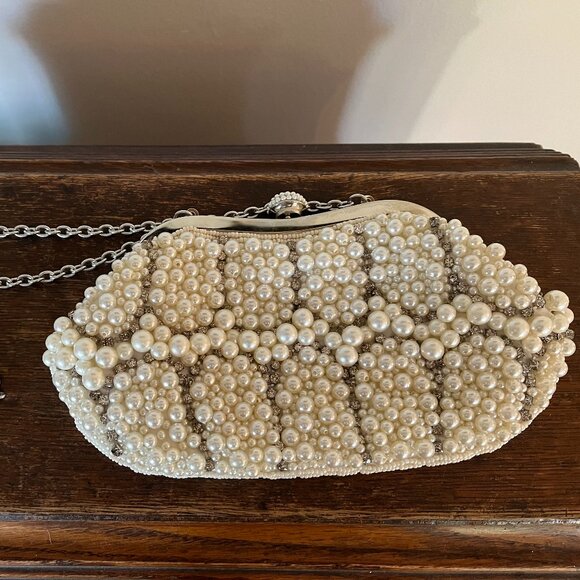 Pearl and Crystal Clutch - Picture 1 of 9